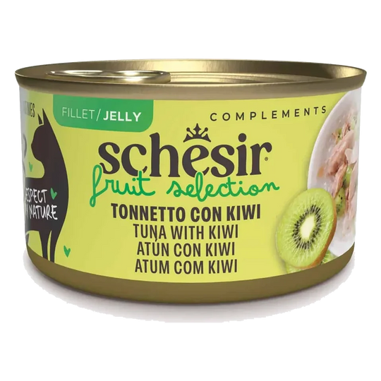 Schesir Nassfutter für Katzen, Thunfisch mit Kiwi, 75 g