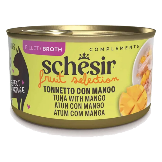 Schesir Nassfutter für Katzen, Thunfisch mit Mango, 75 g