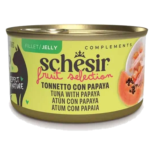 Schesir Nassfutter Katze Thunfisch mit Papaya, 75 g