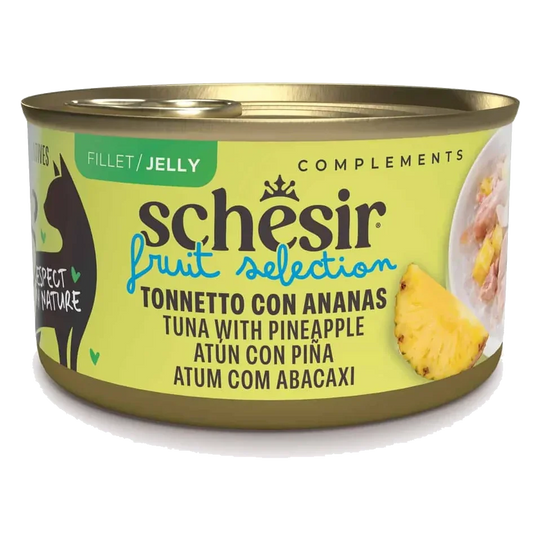 Schesir Nassfutter für Katzen, Thunfisch mit Ananas, 75 g