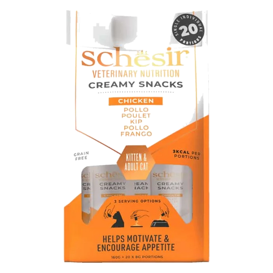Schesir Veterinary Solutions Cremesnack für Katzen, 20 × 8 g