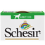 Oberseite der Schesir-Packung Hühnerfilets mit Hinweis Adult Dog