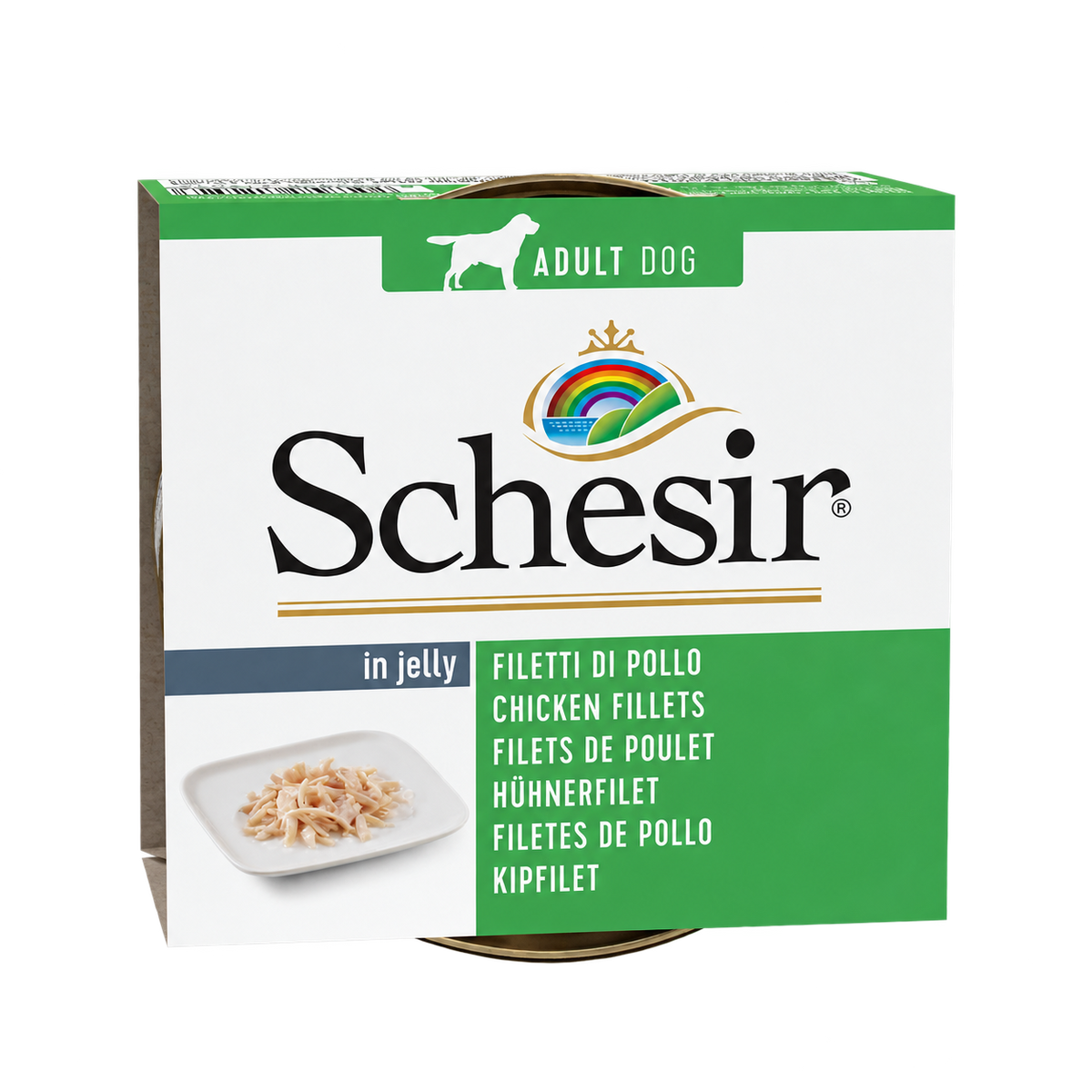 Schesir Hühnerfilets in Gelee für Hunde, Dose 150 g
