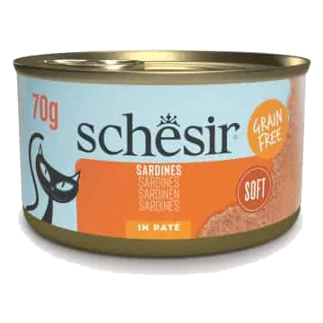 Schesir Grill Nassfutter Katze Pastete Sardinen, 70 g