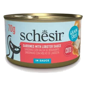 Schesir Grill Nassfutter Katze Sardinen mit Hummersoße, 70 g