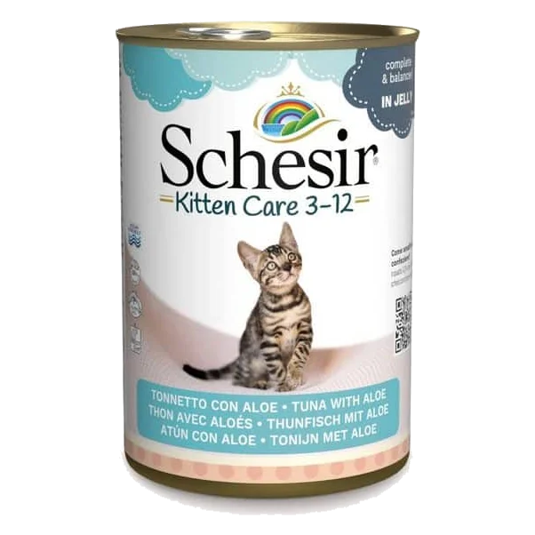 Schesir Nassfutter Kitten Thunfisch mit Aloe, Dose 140 g