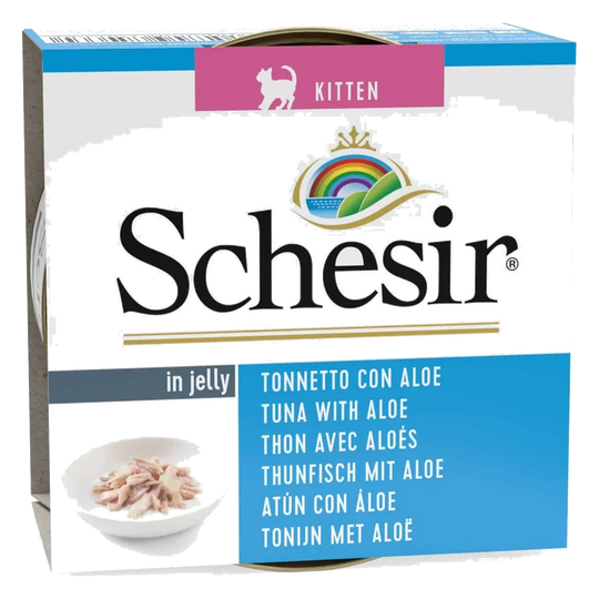 Schesir Nassfutter Kitten Thunfisch mit Aloe, Dose 85 g