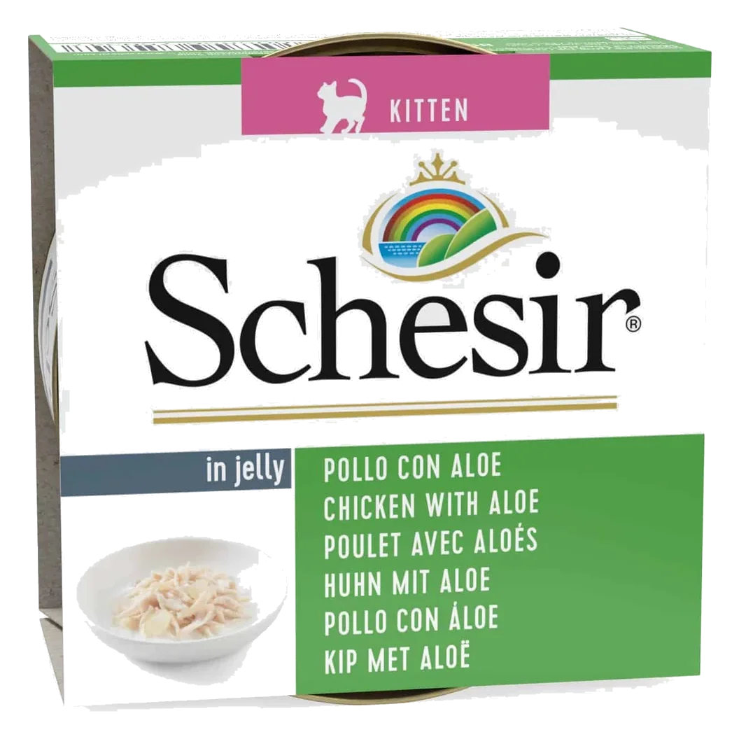 Schesir Nassfutter Kitten Hühnerfilets mit Aloe, Dose 85 g