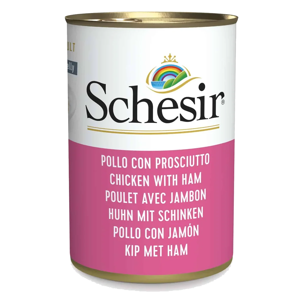 Schesir Nassfutter Katze Hühnerfilets mit Schinken, Dose 140 g