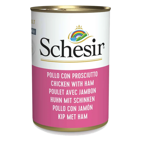 Schesir Nassfutter Katze Hühnerfilets mit Schinken, Dose 140 g