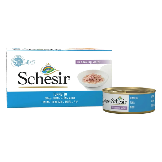 Schesir Nassfutter Katze Thunfisch natur, 6 × 50 g, Multipack