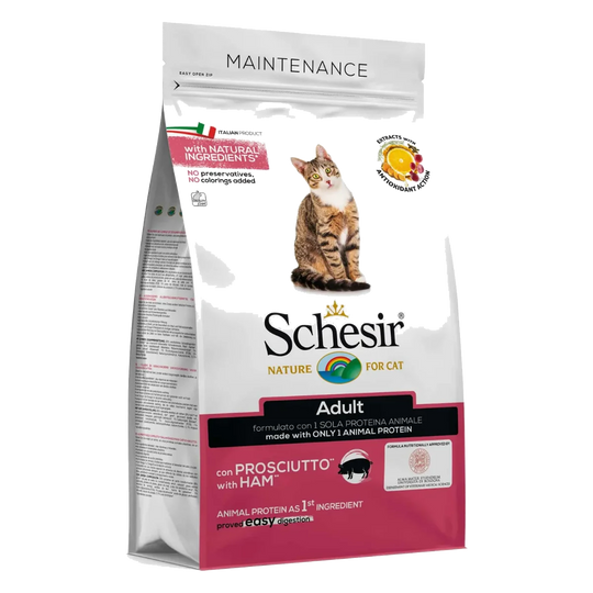 Schesir Maintenance Trockenfutter Katze Schinken, 400 g