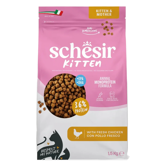 Schesir Animal Protein Kitten Trockenfutter Katze, 1,5 kg