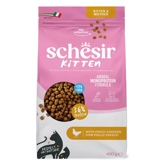 Schesir Animal Protein Kitten Trockenfutter Katze, 400 g