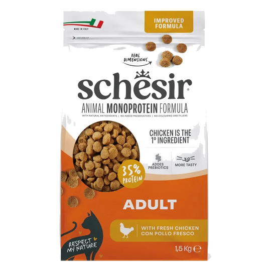 Schesir Animal Protein Maintenance Trockenfutter Katze Huhn, 1,5 kg