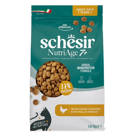 Schesir Animal Protein Nutriage 7+ Trockenfutter Katze, 1,5 kg