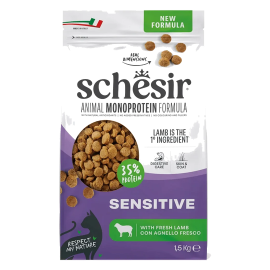 Schesir Animal Protein Sensitive Trockenfutter Katze Lamm, 1,5 kg