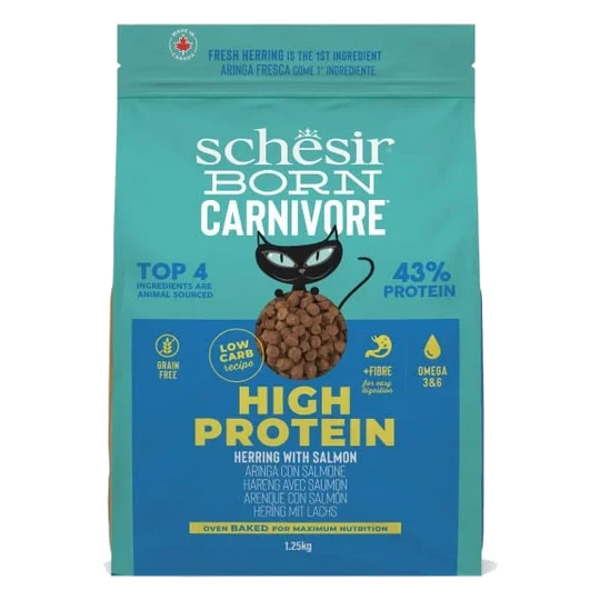 Schesir Born Carnivore Trockenfutter Katze Hering und Lachs, 1,25 kg