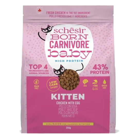 Schesir Born Carnivore Trockenfutter Kitten Huhn mit Ei, 1,25 kg