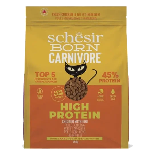 Schesir Born Carnivore Trockenfutter Katze Huhn mit Ei, 1,25 kg