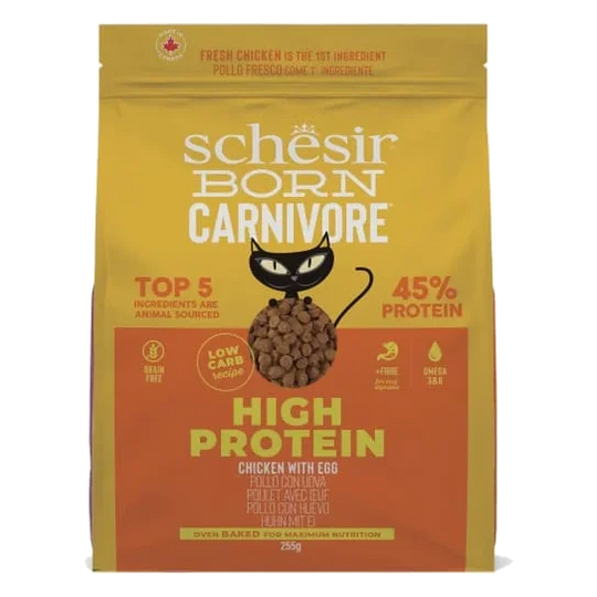 Schesir Born Carnivore Trockenfutter Katze Huhn mit Ei, 1,25 kg