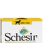 Oberseite der Schesir-Packung Huhn und Schinken mit Hinweis Adult Dog