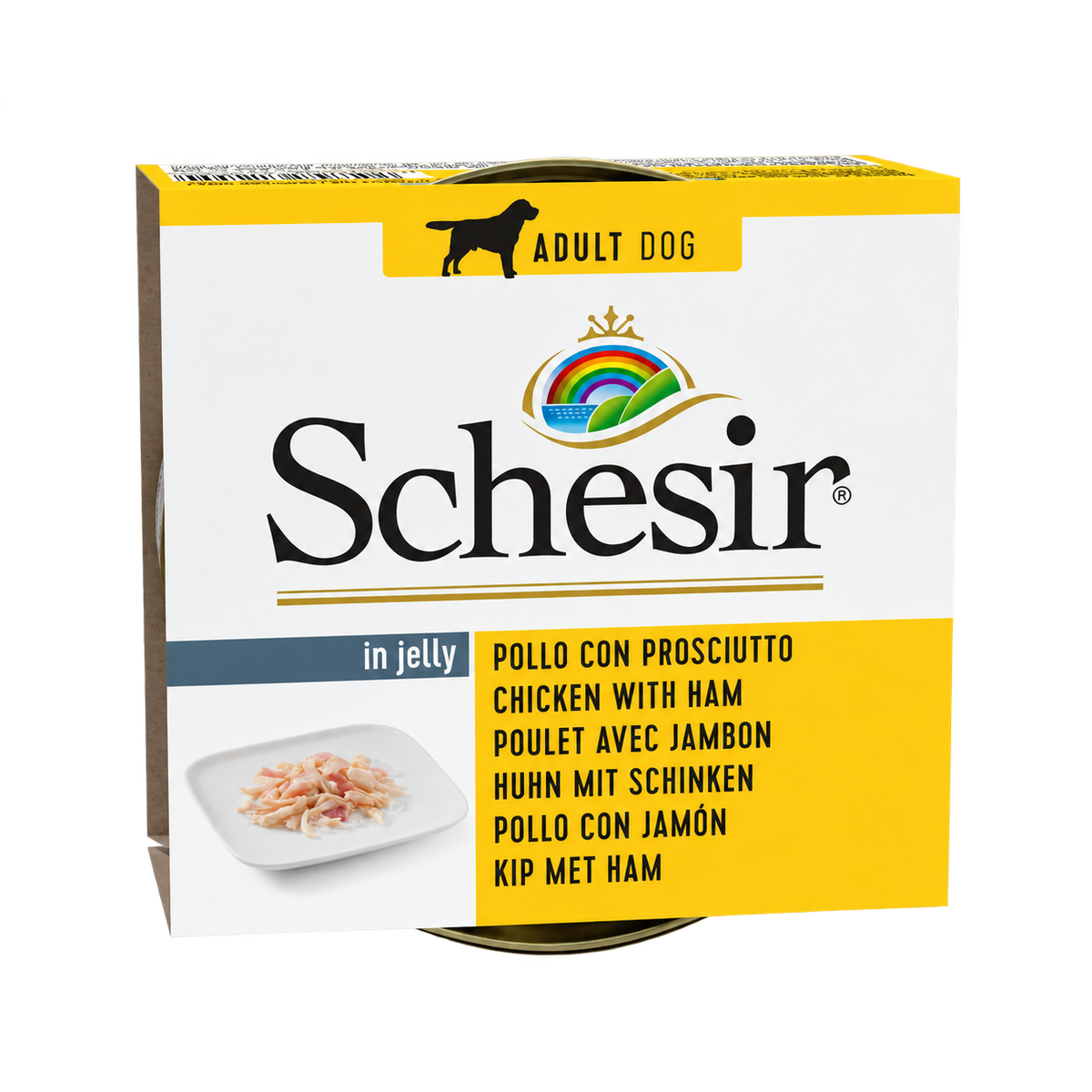 Schesir Huhn und Schinken für Hunde, Dose 150 g