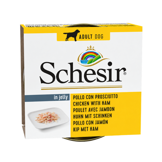 Schesir Huhn und Schinken für Hunde, Dose 150 g