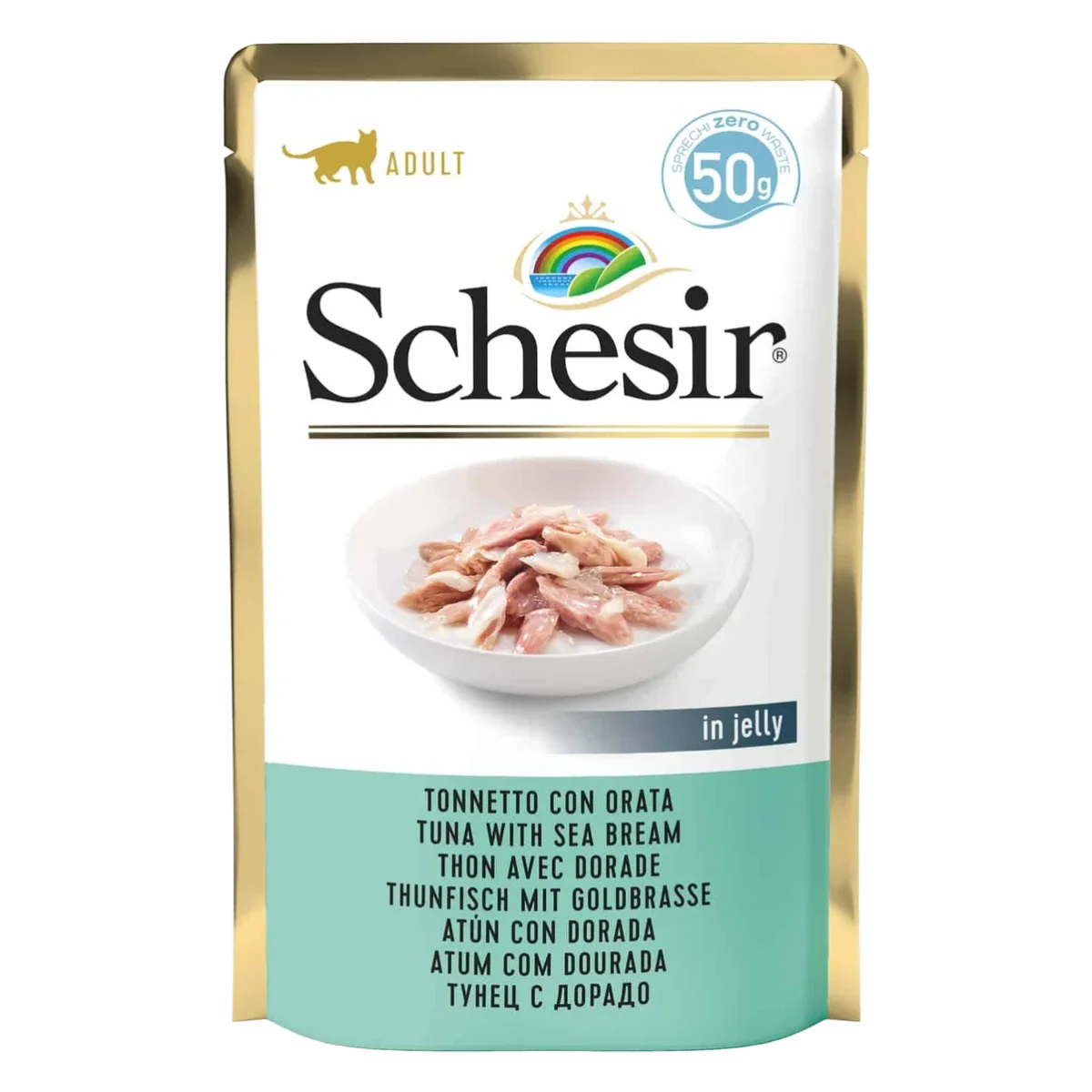 Schesir Nassfutter Katze Thunfisch mit Dorade, Beutel 50 g