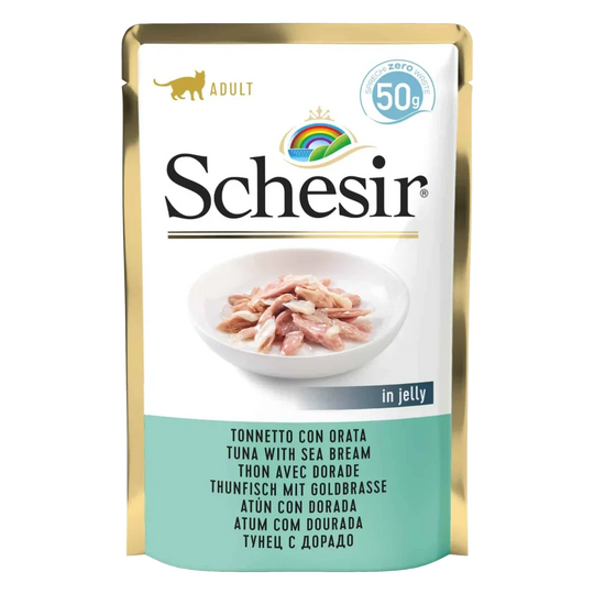 Schesir Nassfutter Katze Thunfisch mit Dorade, Beutel 50 g