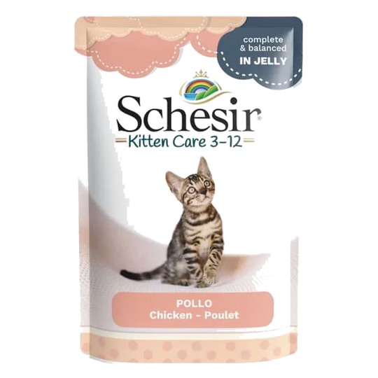 Schesir Nassfutter Kitten Hühnerfilets, Beutel 85 g
