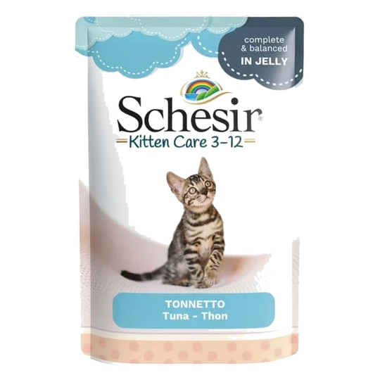 Schesir Nassfutter Kitten Thunfisch, Beutel 85 g
