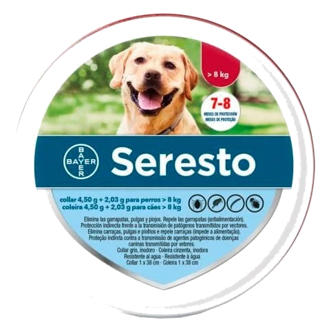 Bayer Seresto Zeckenhalsband für Hunde über 8 kg, in Dose
