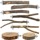 Set de 8 perchas y plataformas de madera natural para jaula - ZONLIDOOG
