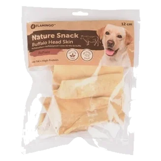Flamingo Rinderkopfhaut Kauartikel für Hunde, 200 g