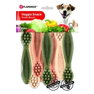 Veggie Zahnpflege-Snack in Zahnbürstenform für Hunde, im Blister