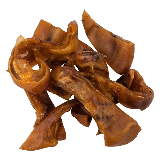 Schweineohr-Streifen getrocknet, natürlicher Hundesnack