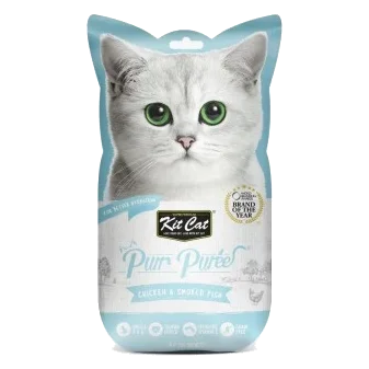Cremiger Katzensnack Kit Cat PurrPuree Huhn und Räucherfisch 60 g