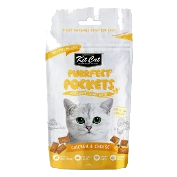 Katzensnacks Kit Cat Purrfect Pockets Huhn und Käse 60 g