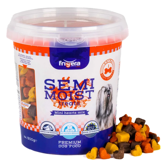 Halbfeuchte Mini-Herzen Hundesnacks, 500 g