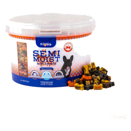 Frigera Mix Bones halbfeuchte Hundesnacks, 1800-g-Dose