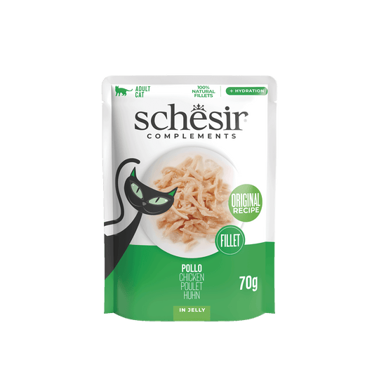 Schesir Nassfutter Katze Hühnerfilets, Beutel 70 g