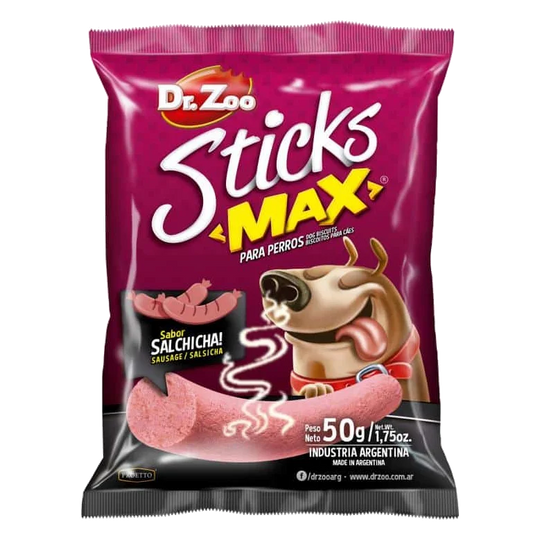 Dr. Zoo Sticks Max Wurstgeschmack für Hunde, 50 g