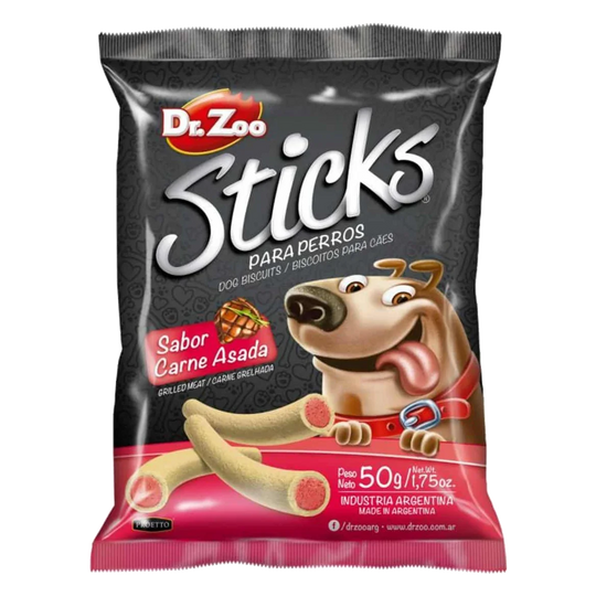 Dr. Zoo Sticks mit Grillfleischgeschmack für Hunde, 50 g