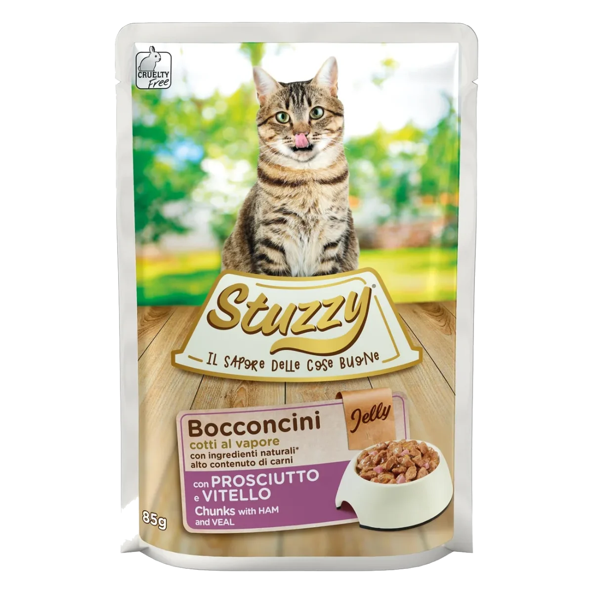 Stuzzy Cat Nassfutter Katze Schinken und Kalb, Beutel 85 g