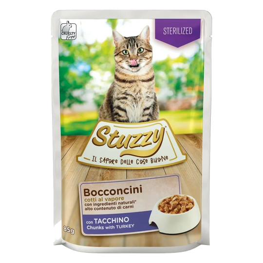Stuzzy Cat Nassfutter Katze kastriert Pute, Beutel 85 g