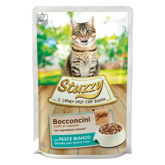 Stuzzy Cat Nassfutter Katze Weißfisch, Beutel 85 g