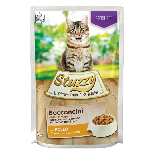 Stuzzy Cat Nassfutter Katze kastriert Huhn, Beutel 85 g