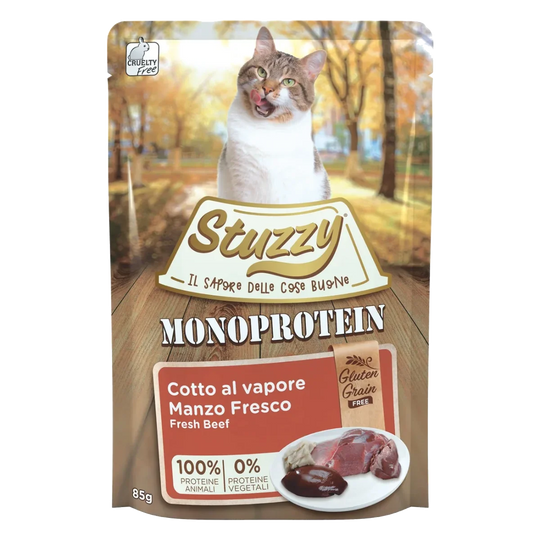 Stuzzy Grain Free Monoprotein Nassfutter Katze frisches Rind, 85 g