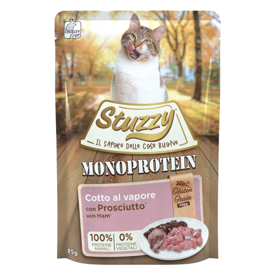 Stuzzy Grain Free Monoprotein Nassfutter Katze Schinken, 85 g